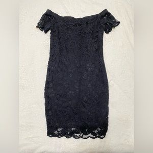 Black lace dress